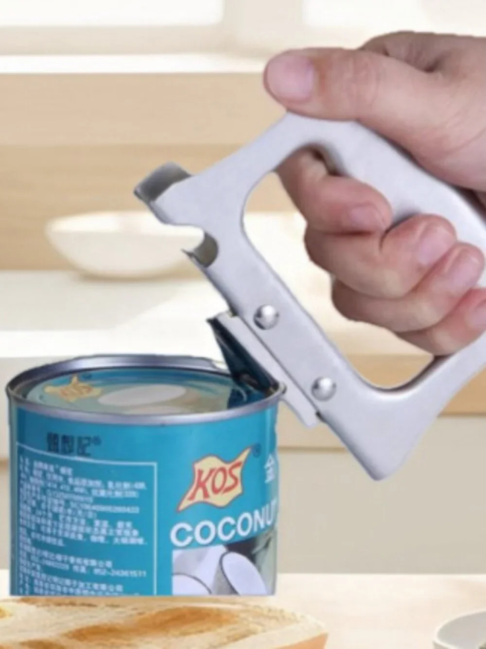 Stainless Steel Heavy-Duty Manual Can Opener with Ergonomic Grip Handle(1 Pack)